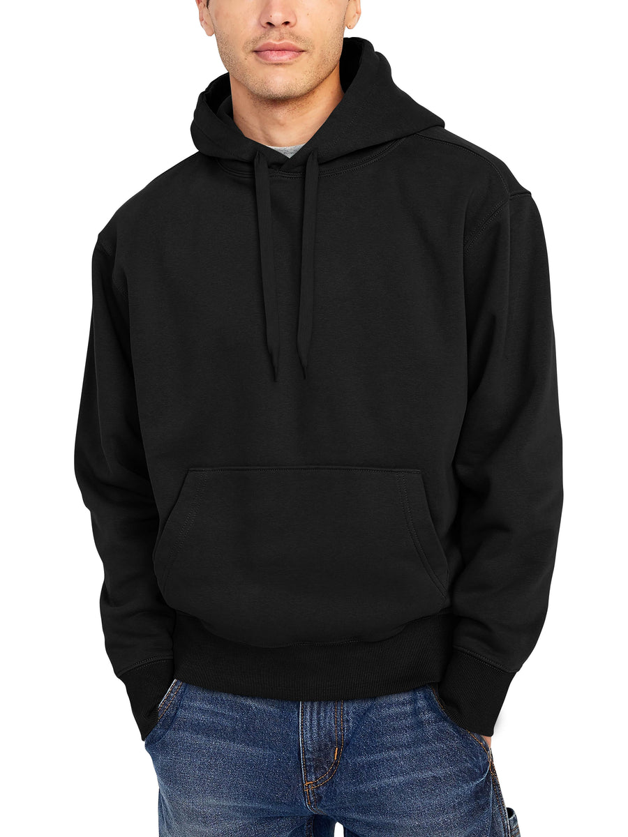 Men's Ultimate Heavyweight Pullover Hoodie Black – Wholesale Blank Heavyweight Pullover Hoodie | Hat and Beyond