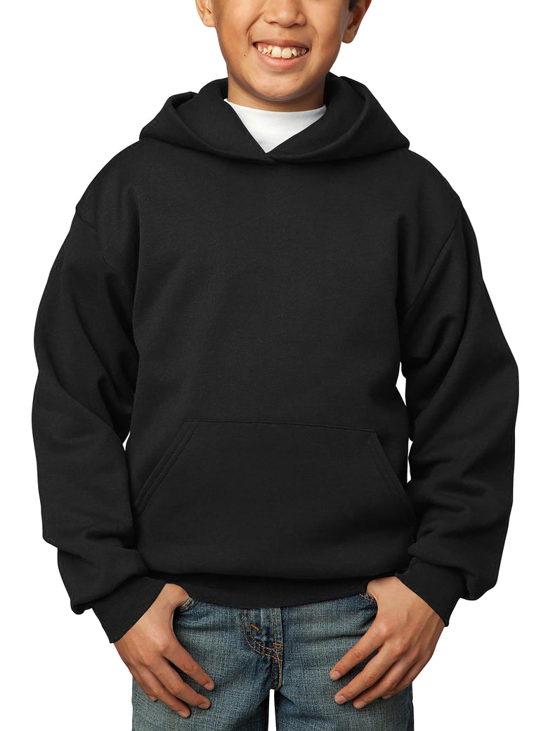 Kids' Pullover Hoodie Black – Wholesale Blank Youth Pullover Hoodie | Hat and Beyond