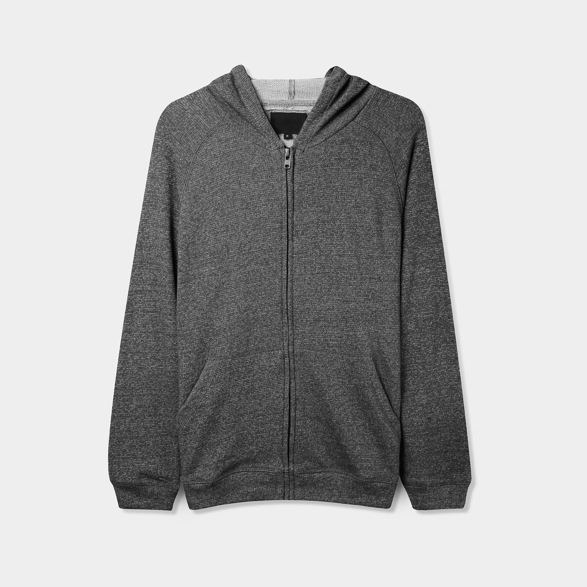french terry hoodie_french terry sweatshirt_terry hoodie_terry sweatshirt_terry cloth hoodie_french terry zip hoodie_Charcoal