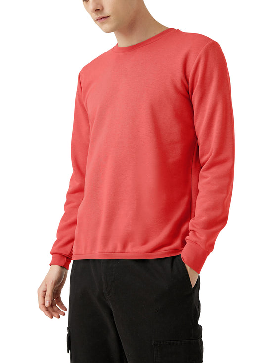 Men’s Garment Dyed Organic Cotton Long Sleeve T Shirt in Flamingo - Hat and Beyond blank tee