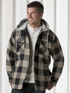 Men's Flannel Hooded Jacket