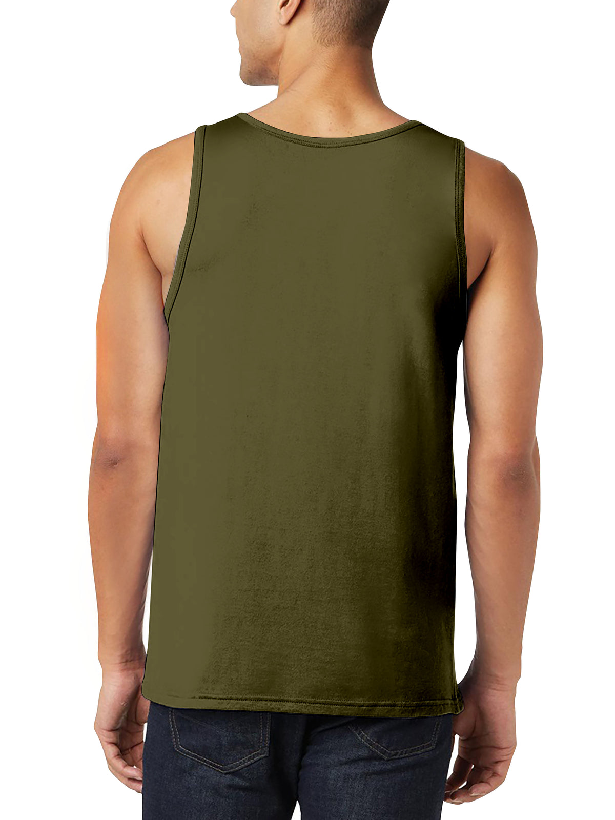 Men’s Tank Top in mens tanktops_bro tank tops_tanktop men_string tank tops_mens tank tops amazon_guys tank top_men in tank tops_athletic tank top_Military Green - Hat and Beyond ta