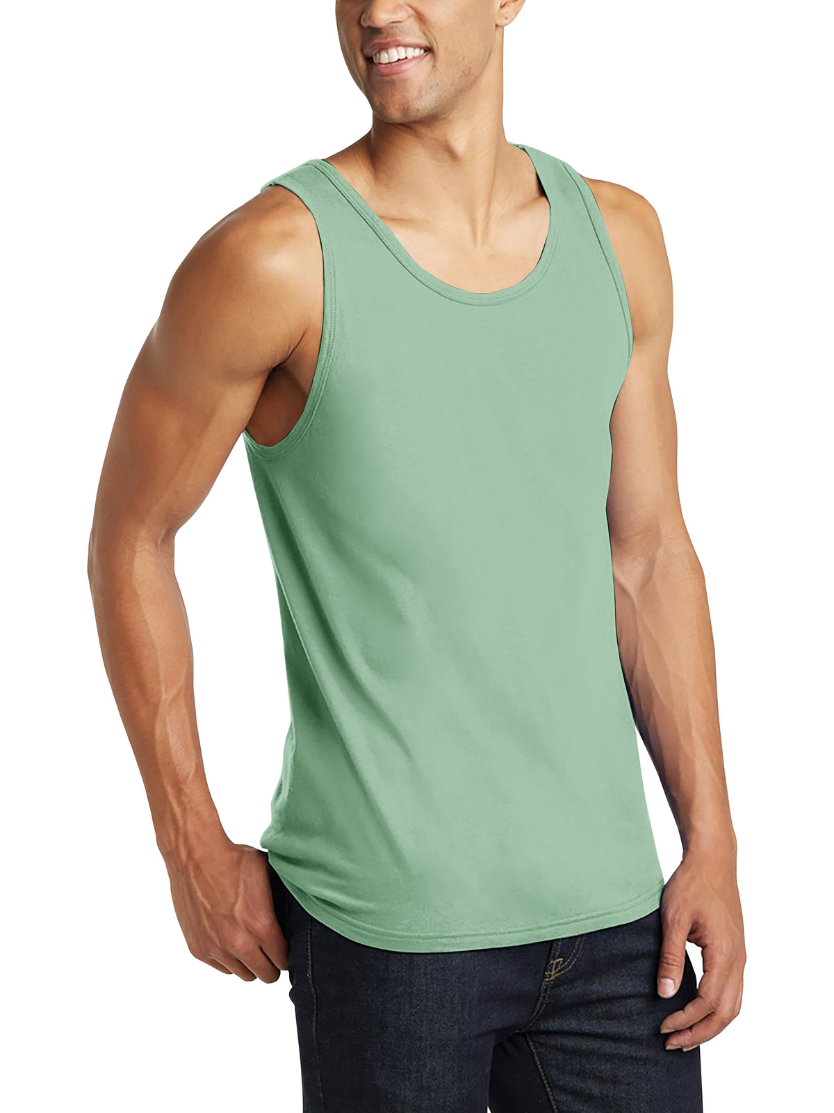 Men’s Tank Top in mens tanktops_bro tank tops_tanktop men_string tank tops_mens tank tops amazon_guys tank top_men in tank tops_athletic tank top_Mint - Hat and Beyond tank top