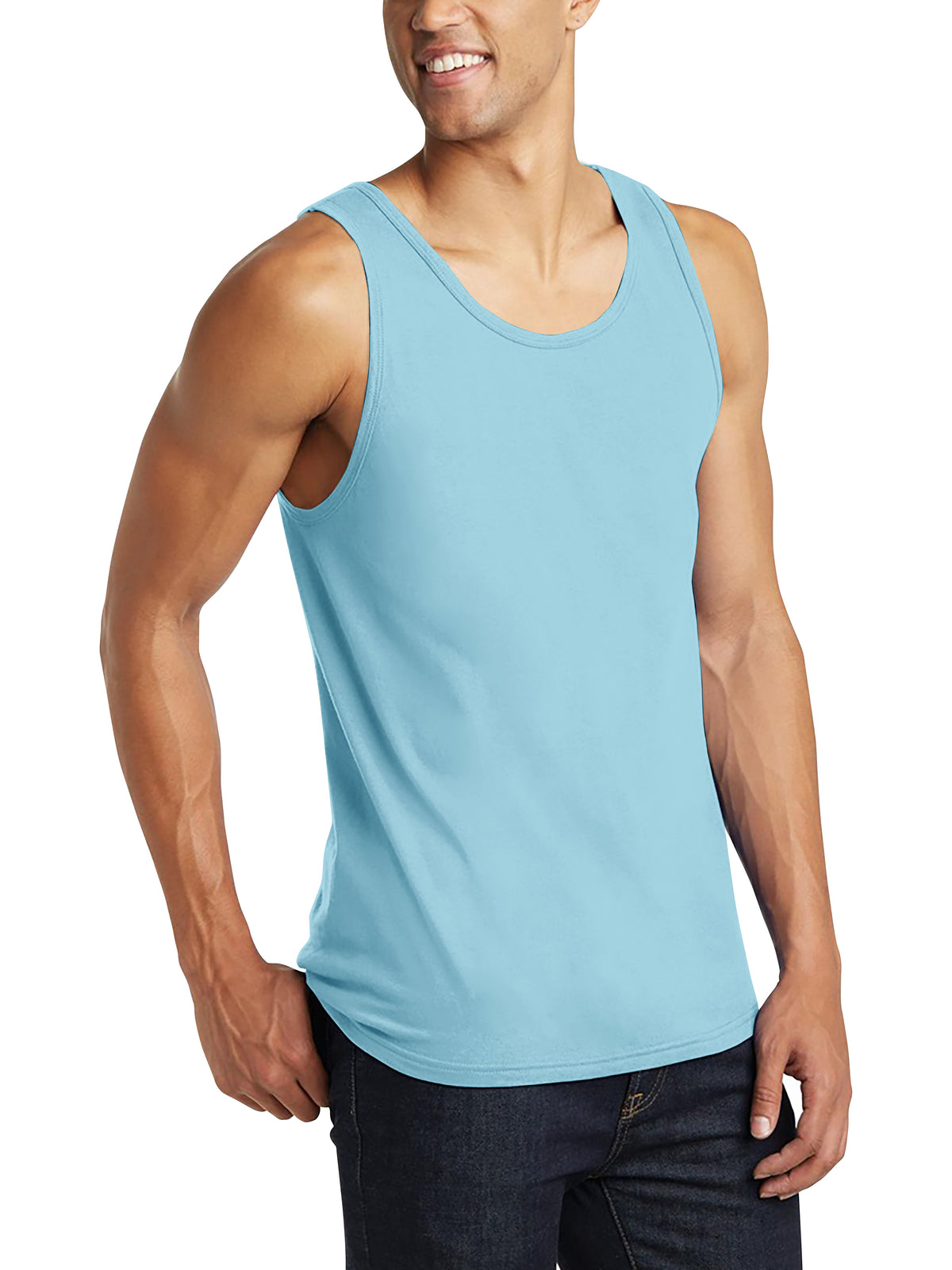 Men’s Tank Top in mens tanktops_bro tank tops_tanktop men_string tank tops_mens tank tops amazon_guys tank top_men in tank tops_athletic tank top_Pacific Blue - Hat and Beyond tank