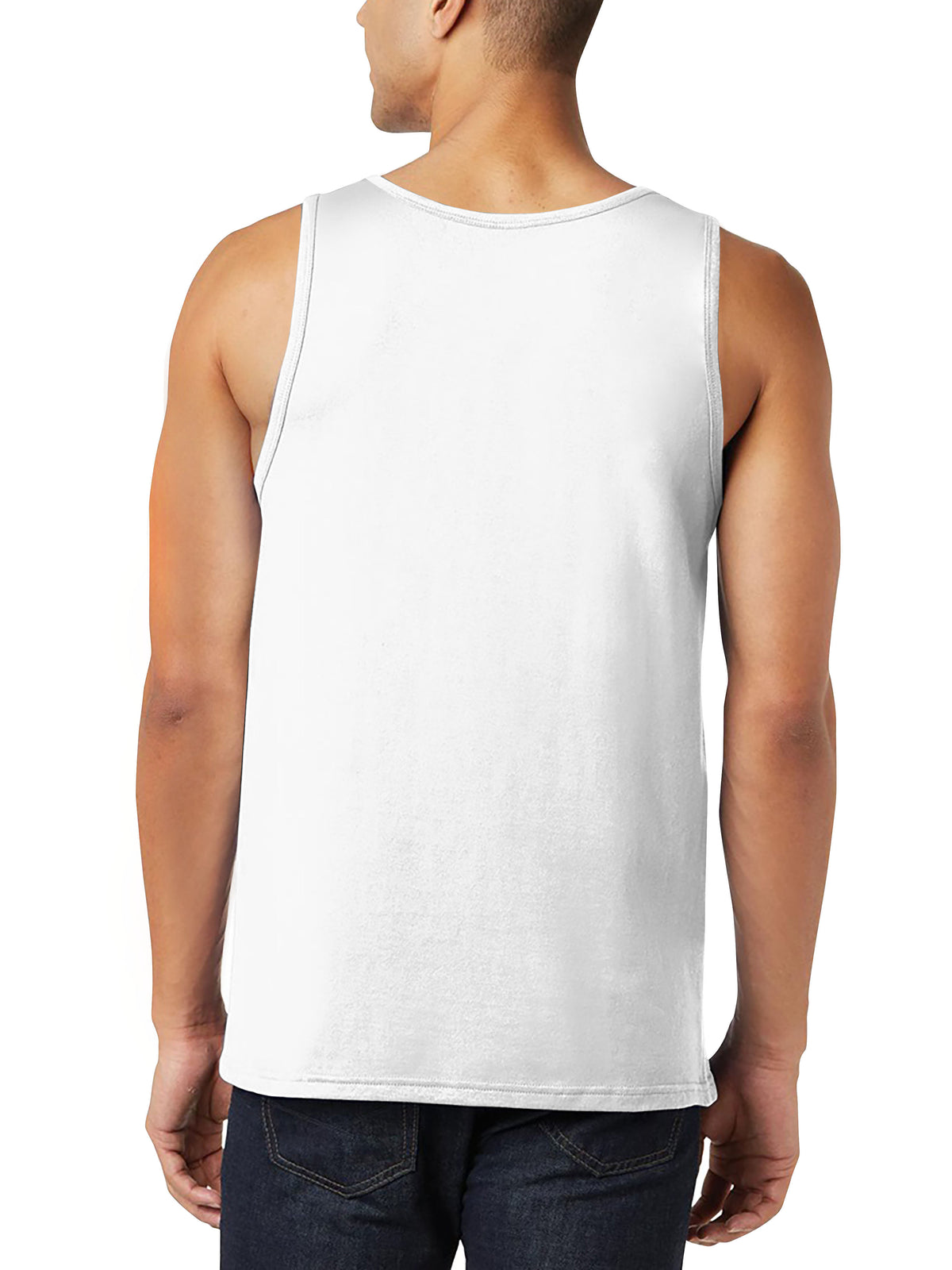 Men’s Tank Top in mens tanktops_bro tank tops_tanktop men_string tank tops_mens tank tops amazon_guys tank top_men in tank tops_athletic tank top_White - Hat and Beyond tank top