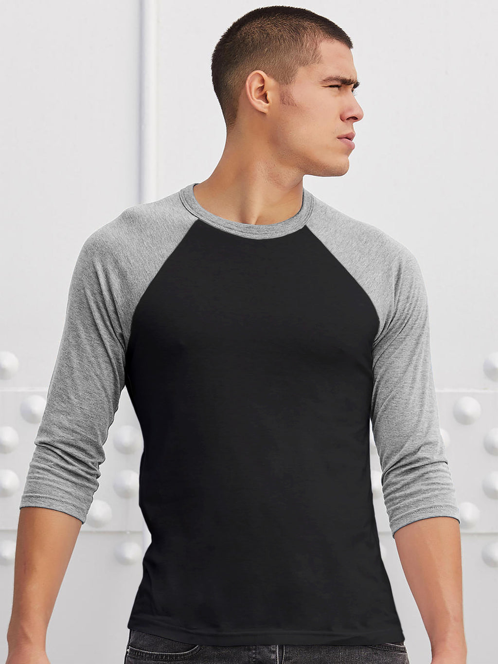 Men’s 3/4 Sleeve Baseball Raglan Shirt | Custom & Wholesale Blank Appa ...