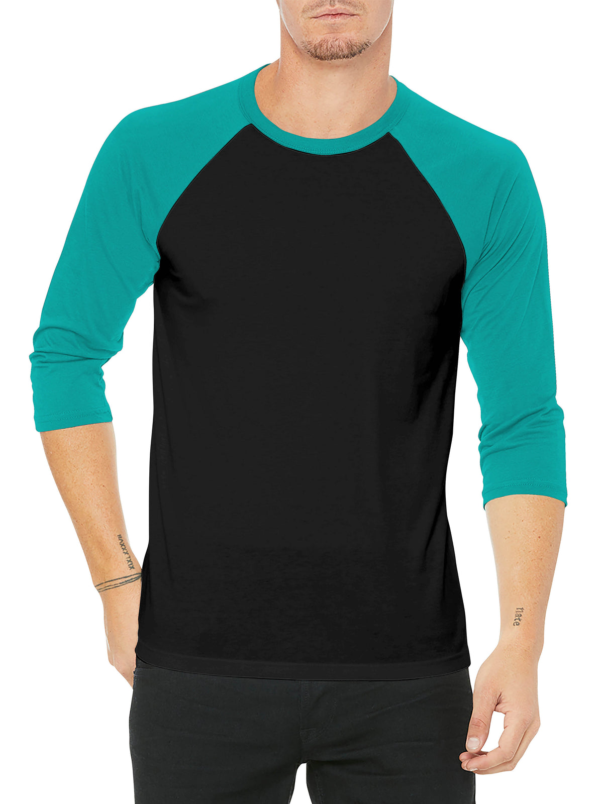 Men’s 3/4 Sleeve Baseball Raglan Shirt in baseball tee_baseball tee shirts_raglan tee_softball tee_baseball t_long sleeve baseball tee_ raglan baseball tee_ baseball t shirt mens_ 