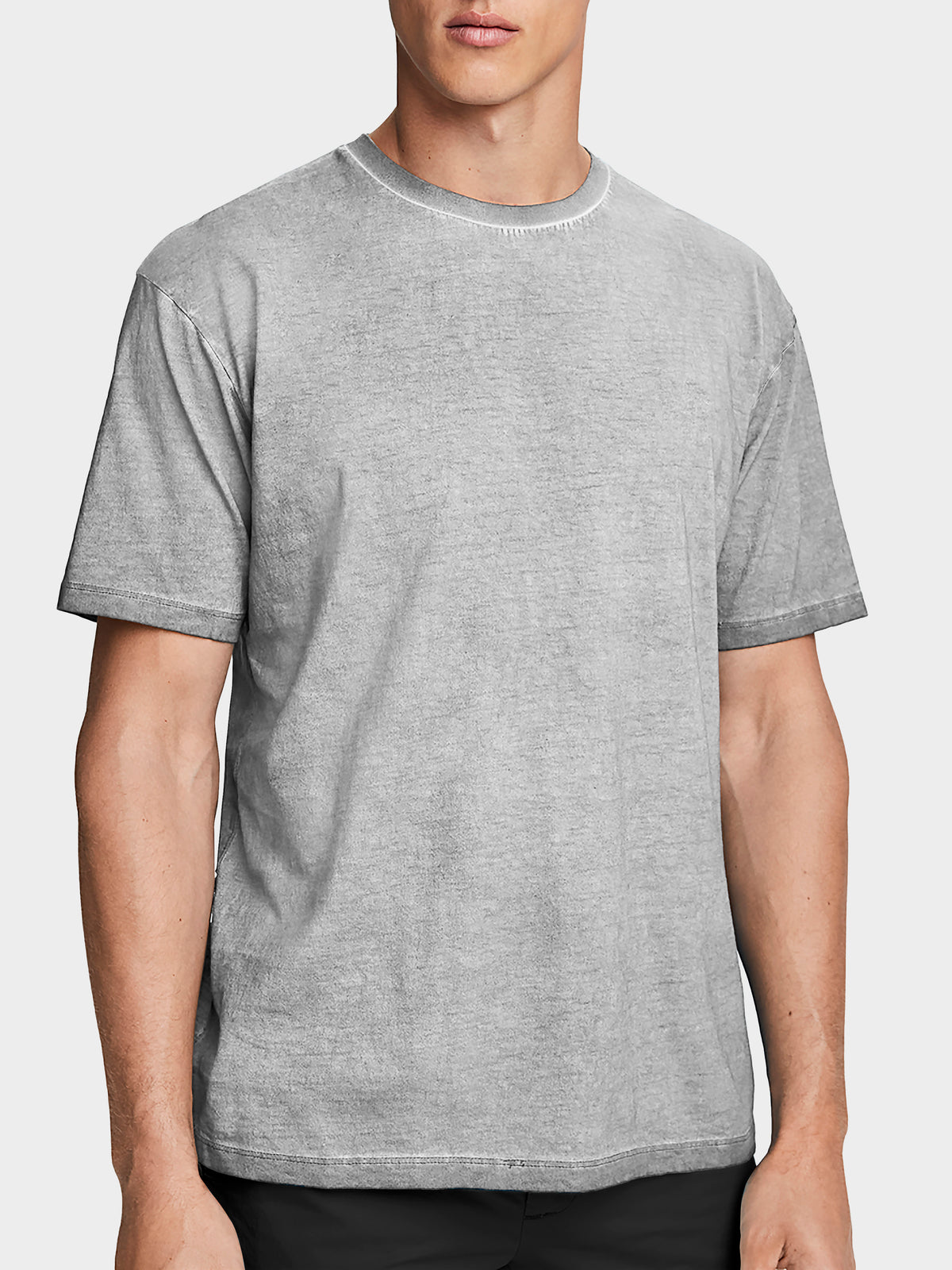 Men's Oil Washed T-Shirt Limestone – Wholesale Blank Oil Wash Tee | Hat and Beyond
