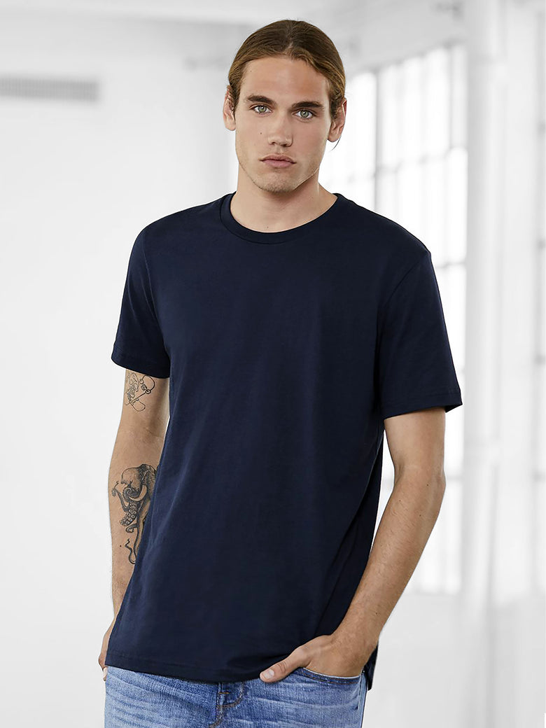 Men's Fitted Organic Cotton T-Shirt Black – Wholesale Blank Fitted Organic Cotton Tee | Hat and Beyond