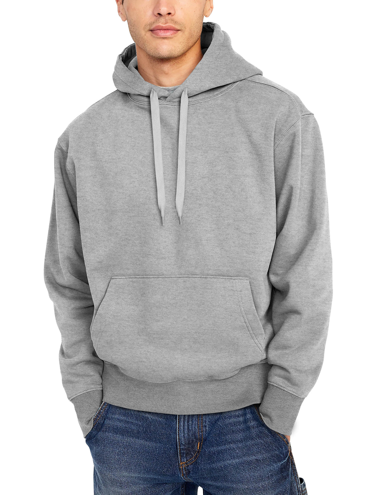 Men’s Ultimate Heavyweight Pullover Hoodie XS-XL in Heather Gray - Hat and Beyond hoodie