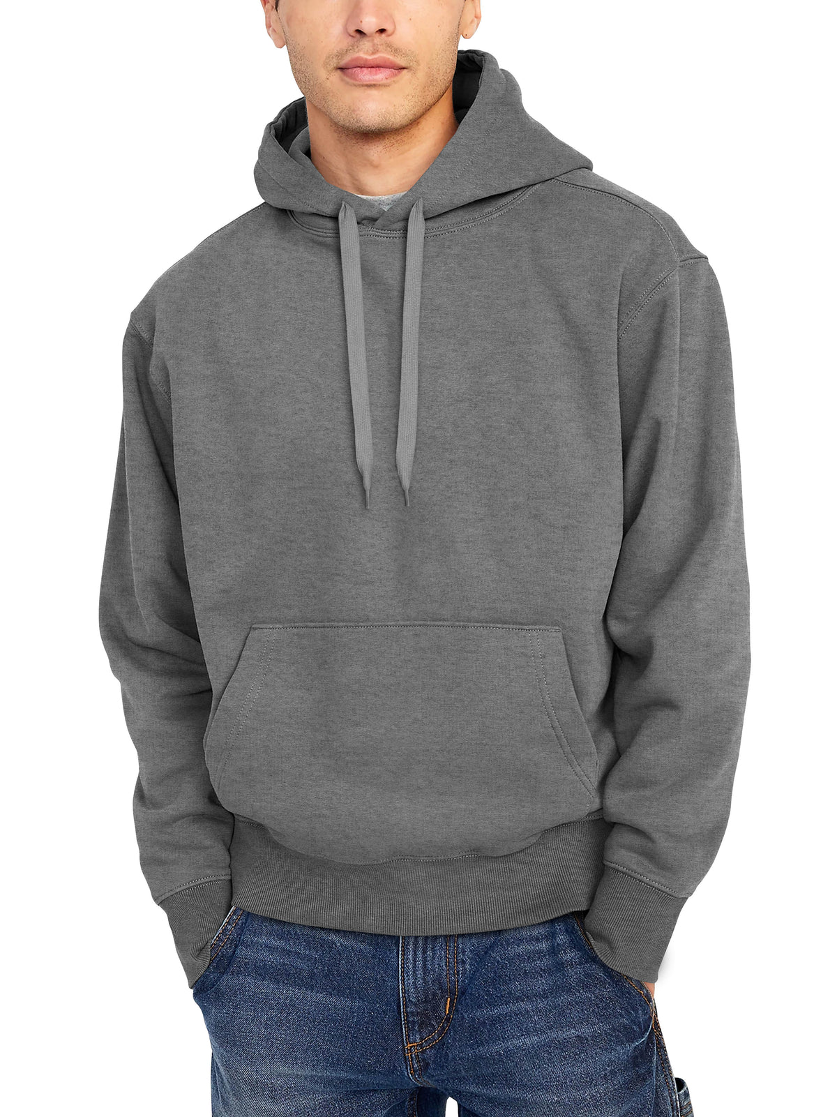 Men’s Ultimate Heavyweight Pullover Hoodie 2XL-5XL in Medium Gray - Hat and Beyond hoodie