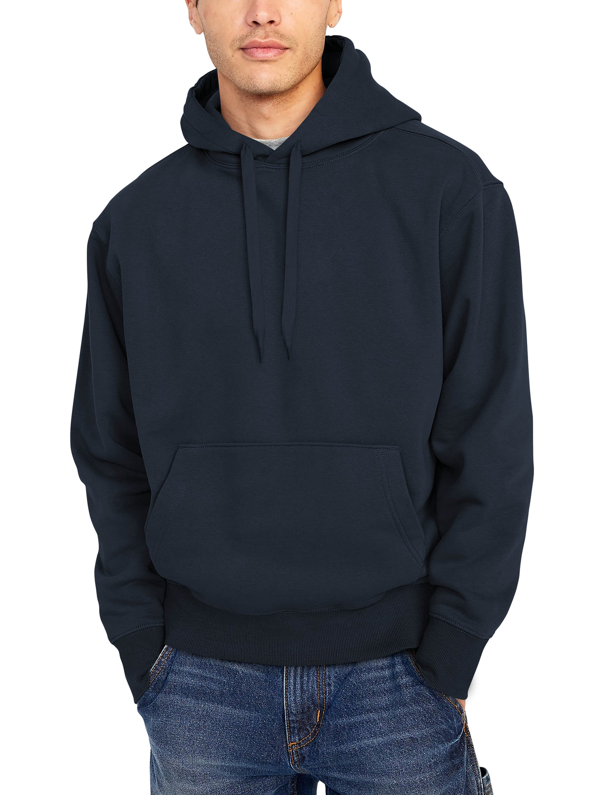 Men’s Ultimate Heavyweight Pullover Hoodie 2XL-5XL in Navy - Hat and Beyond hoodie