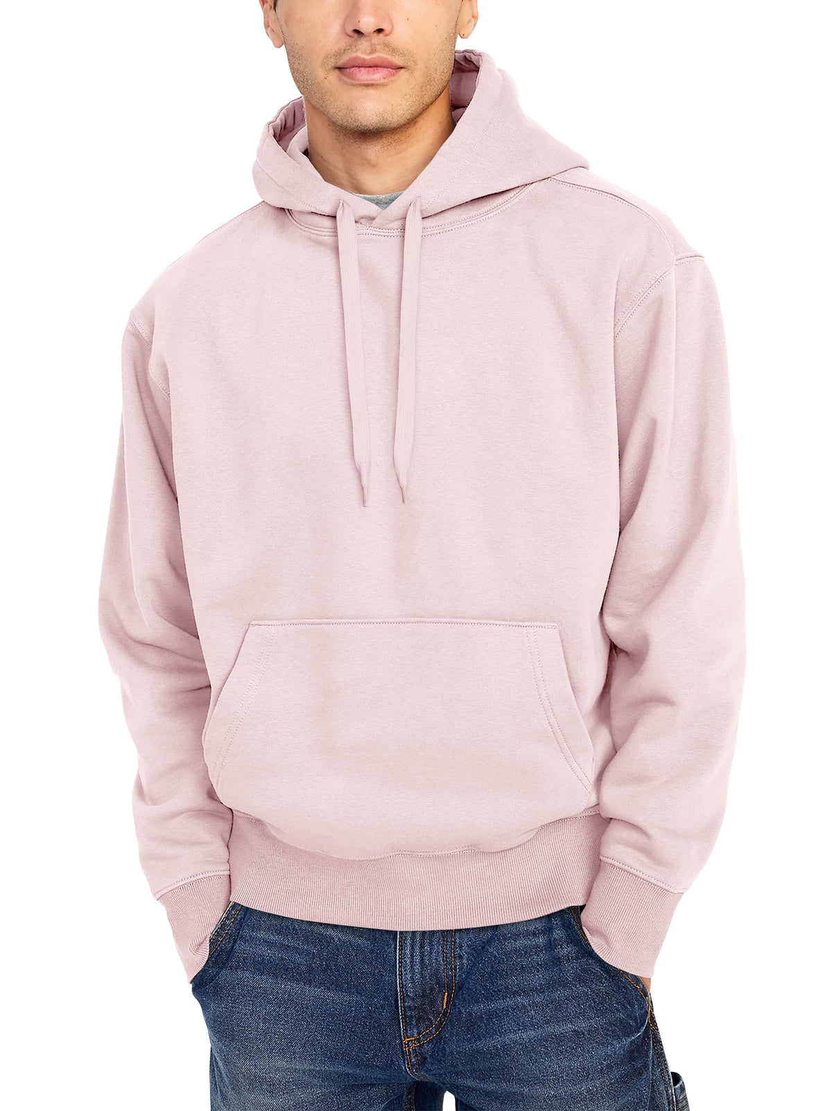 Men’s Ultimate Heavyweight Pullover Hoodie 2XL-5XL in Pink - Hat and Beyond hoodie