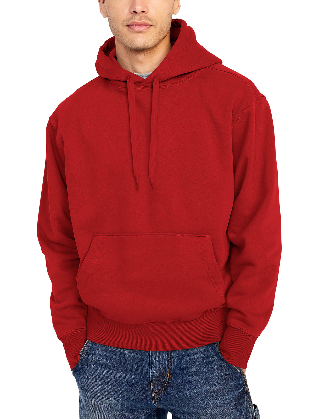 Men’s Ultimate Heavyweight Pullover Hoodie 2XL-5XL in Red - Hat and Beyond hoodie