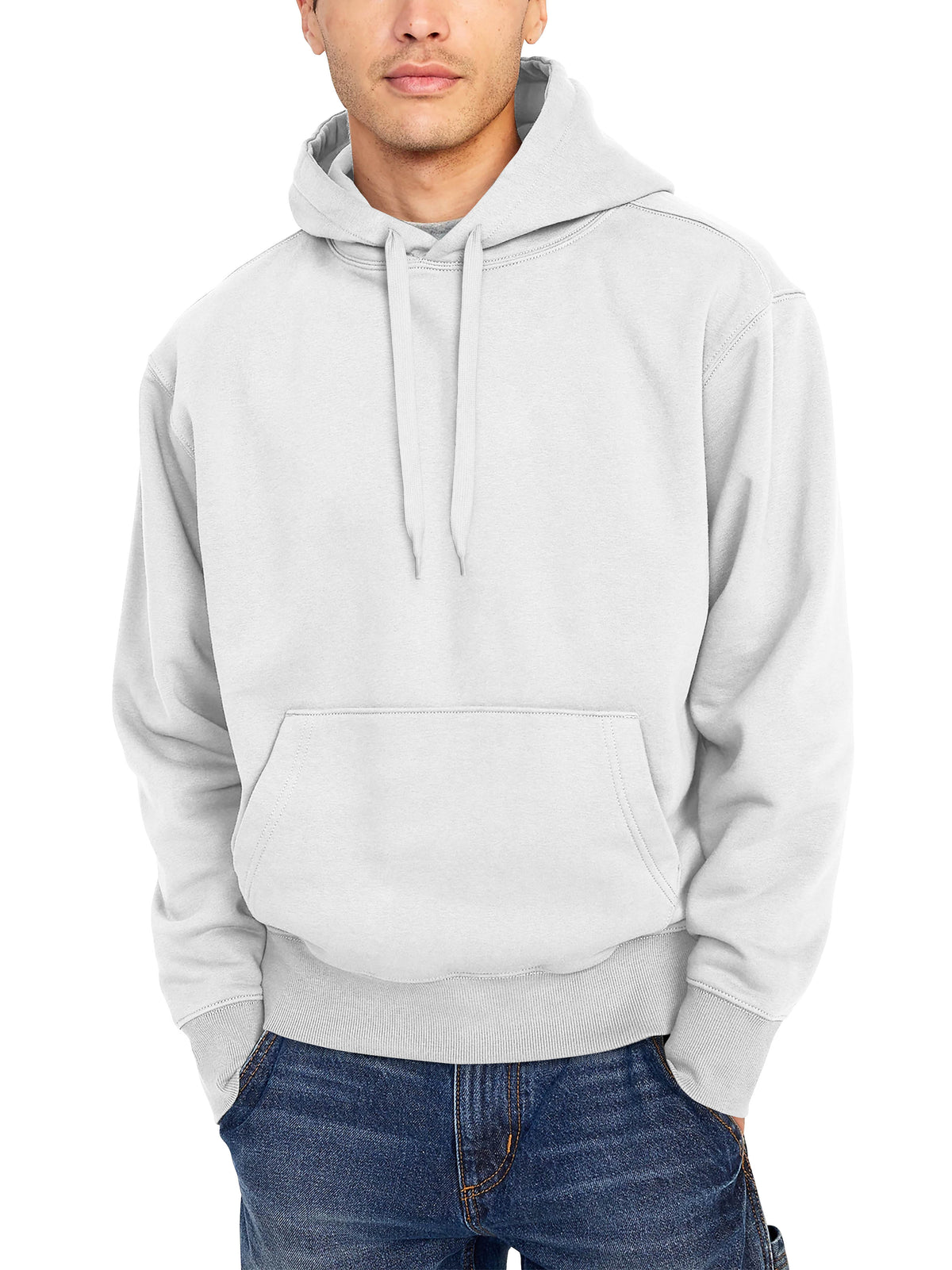Men’s Ultimate Heavyweight Pullover Hoodie 2XL-5XL in White - Hat and Beyond hoodie