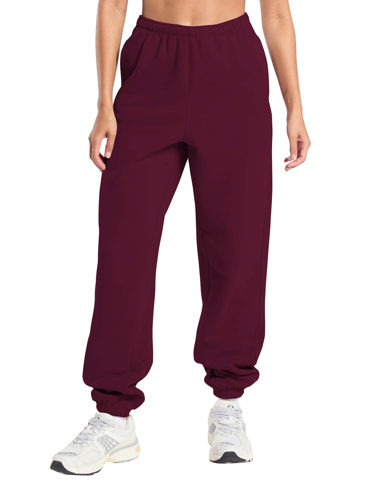 Women’s Ultimate Heavyweight Sweatpants in Burgundy - Hat and Beyond fleece joggers