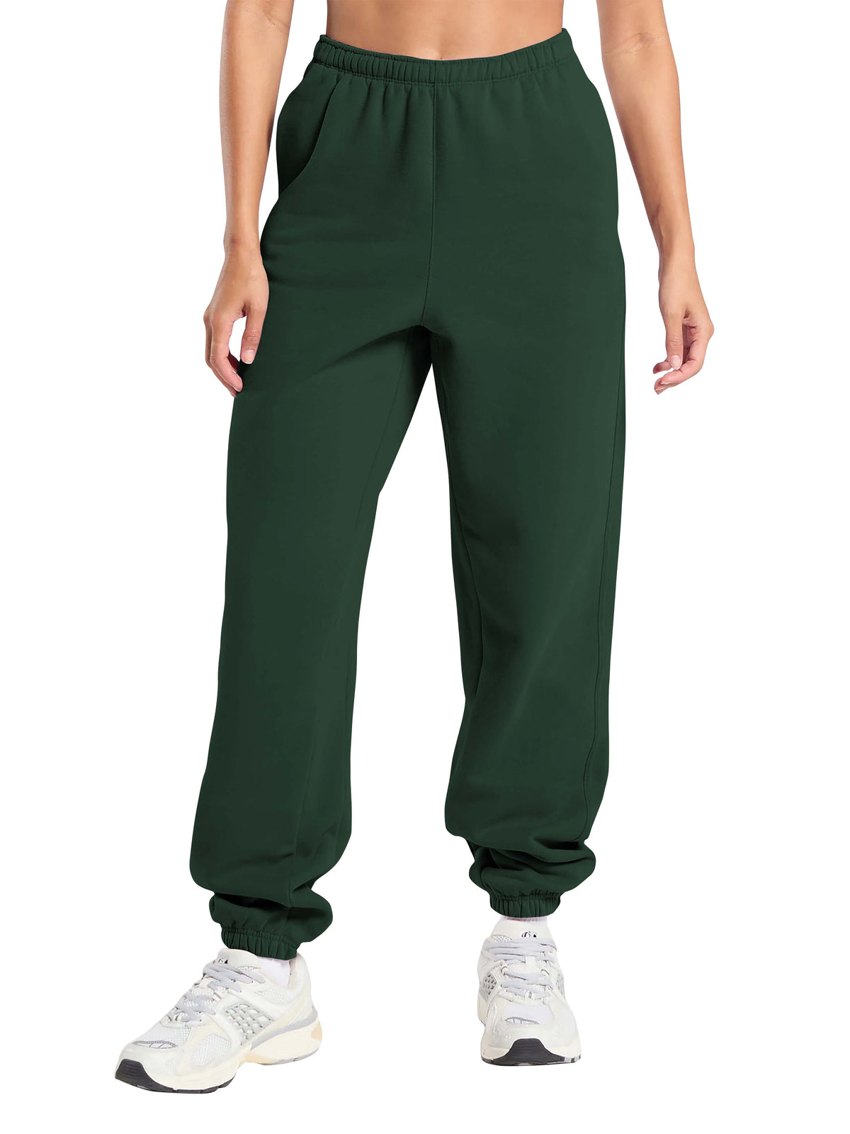 Women’s Ultimate Heavyweight Sweatpants in Hunter Green - Hat and Beyond fleece joggers