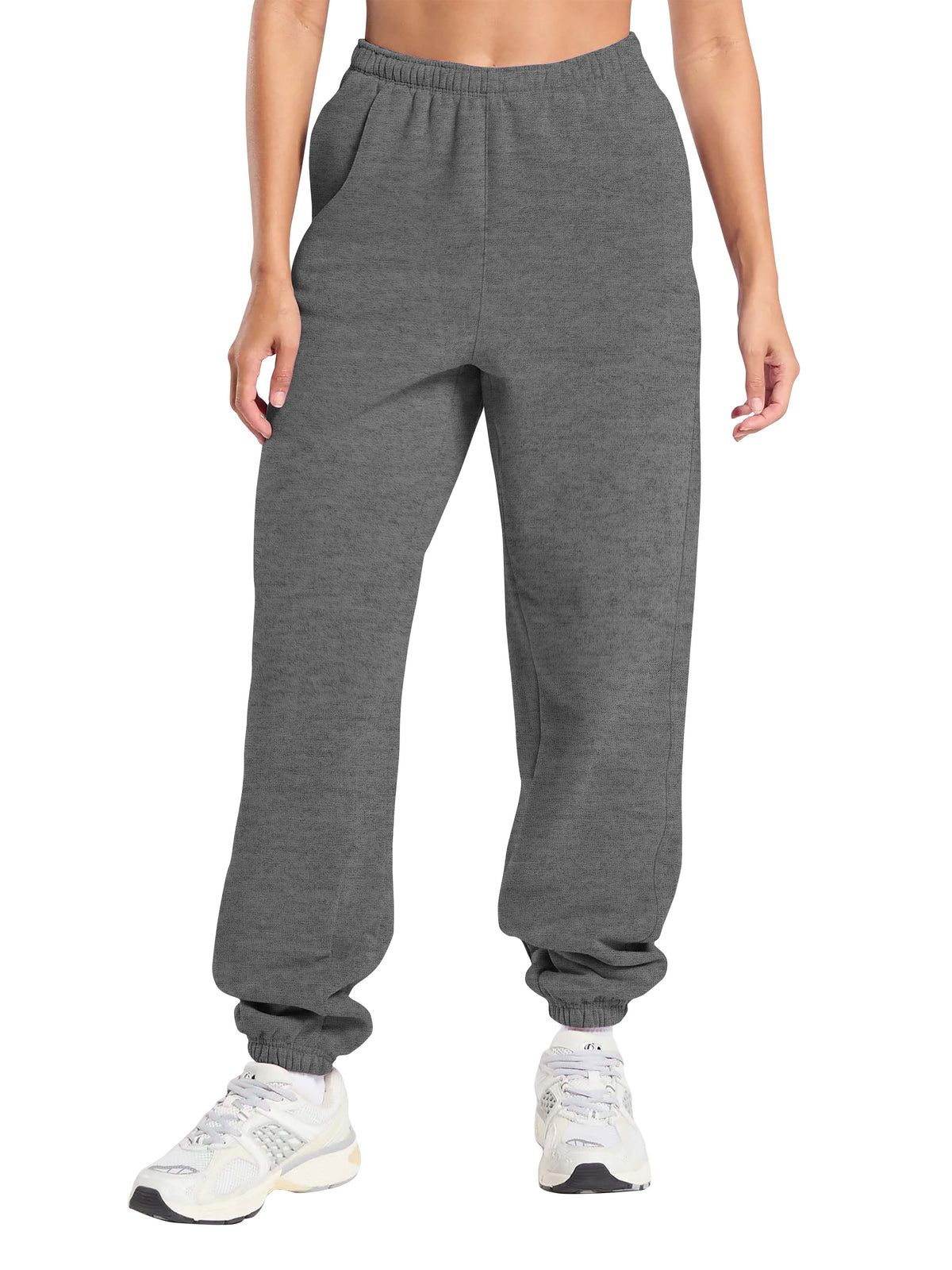 Women’s Ultimate Heavyweight Sweatpants in Medium Gray - Hat and Beyond fleece joggers