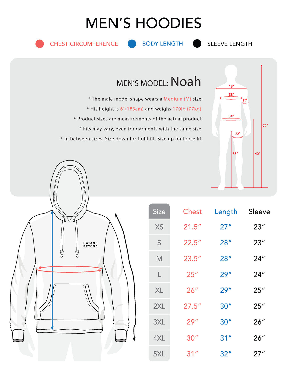 Men’s Ultimate Heavyweight Zip Up Hoodie Jacket XS-XL in Black - Hat and Beyond hoodie