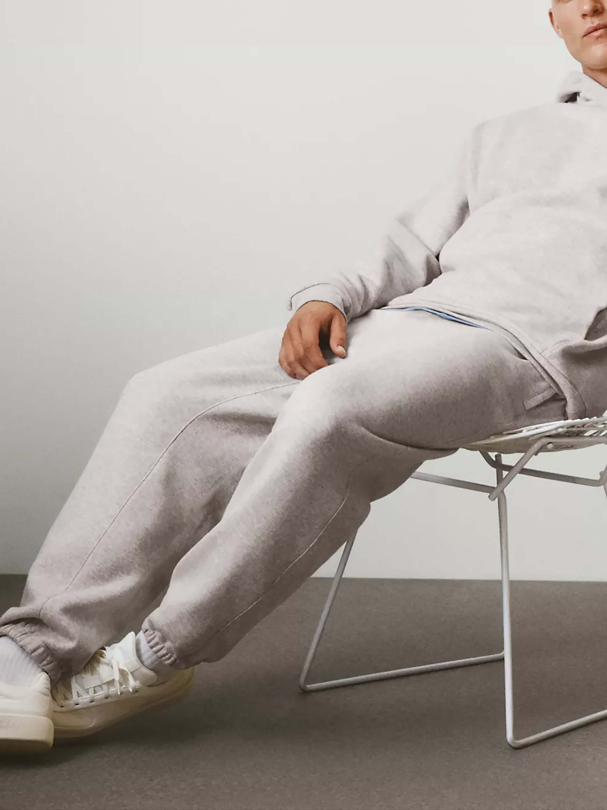 Men’s Ultimate Heavyweight Sweatpants in Heather Gray - Hat and Beyond fleece joggers
