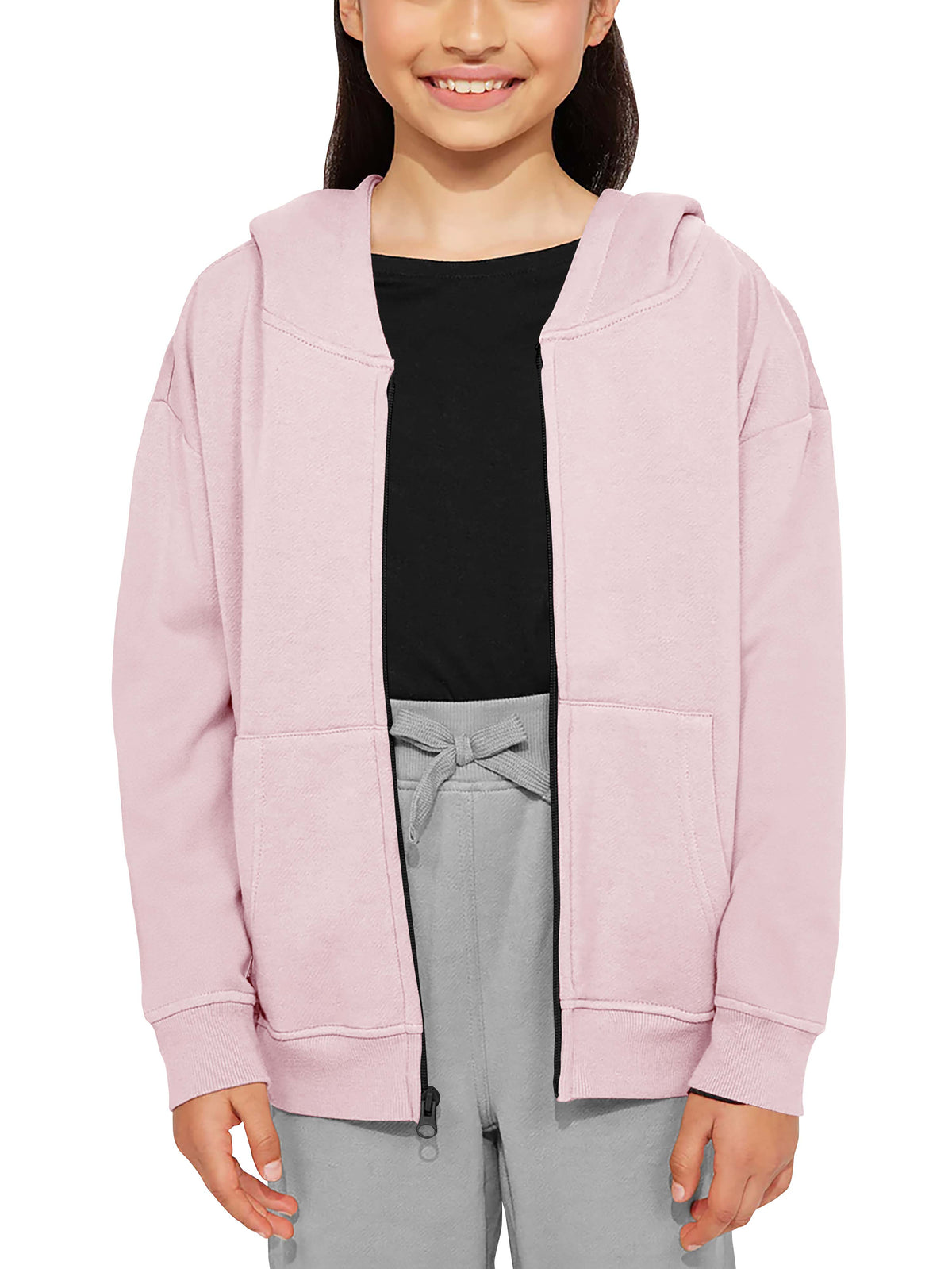 Kids’ Premium Zip Up Hoodie Jacket in Pink - Hat and Beyond hoodie