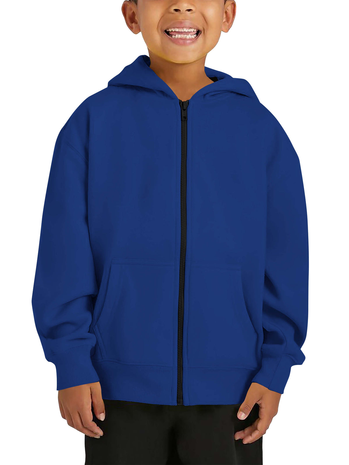 Kids’ Premium Zip Up Hoodie Jacket in Royal Blue - Hat and Beyond hoodie