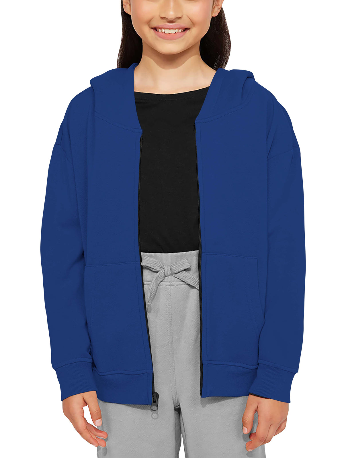 Kids’ Premium Zip Up Hoodie Jacket in Royal Blue - Hat and Beyond hoodie