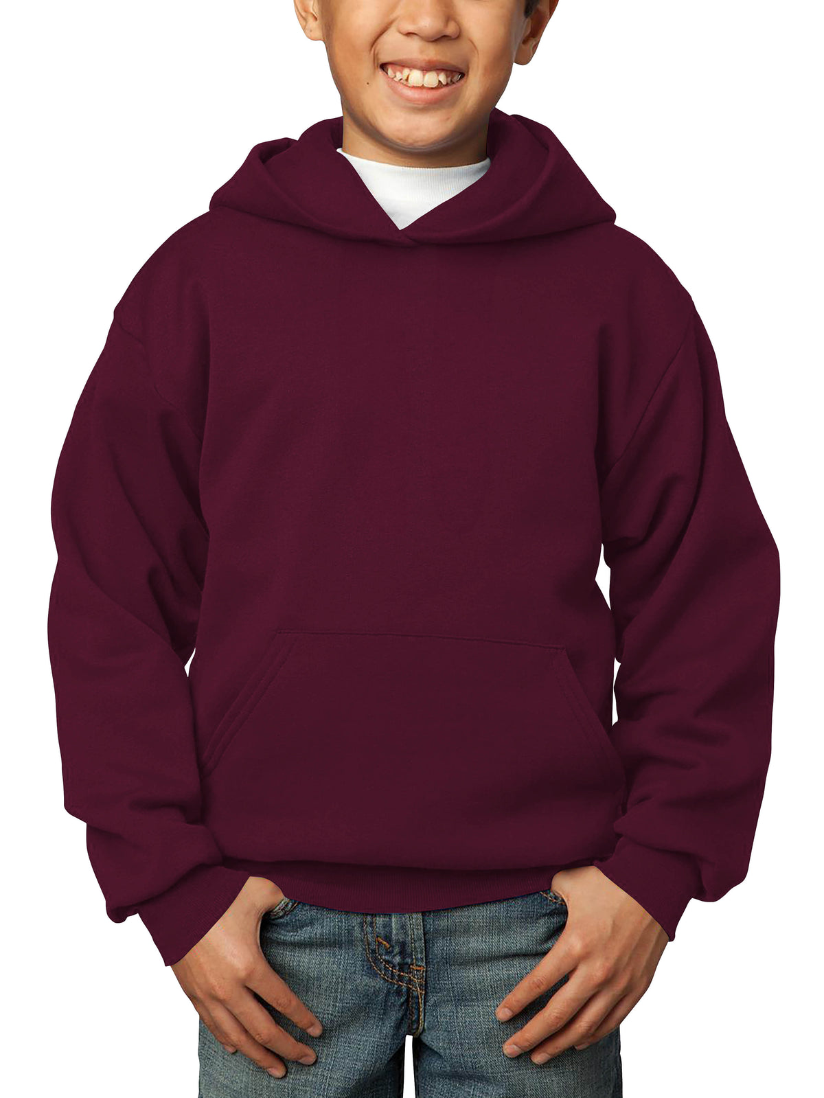 Kids’ Premium Pullover Hoodie in Burgundy - Hat and Beyond hoodie