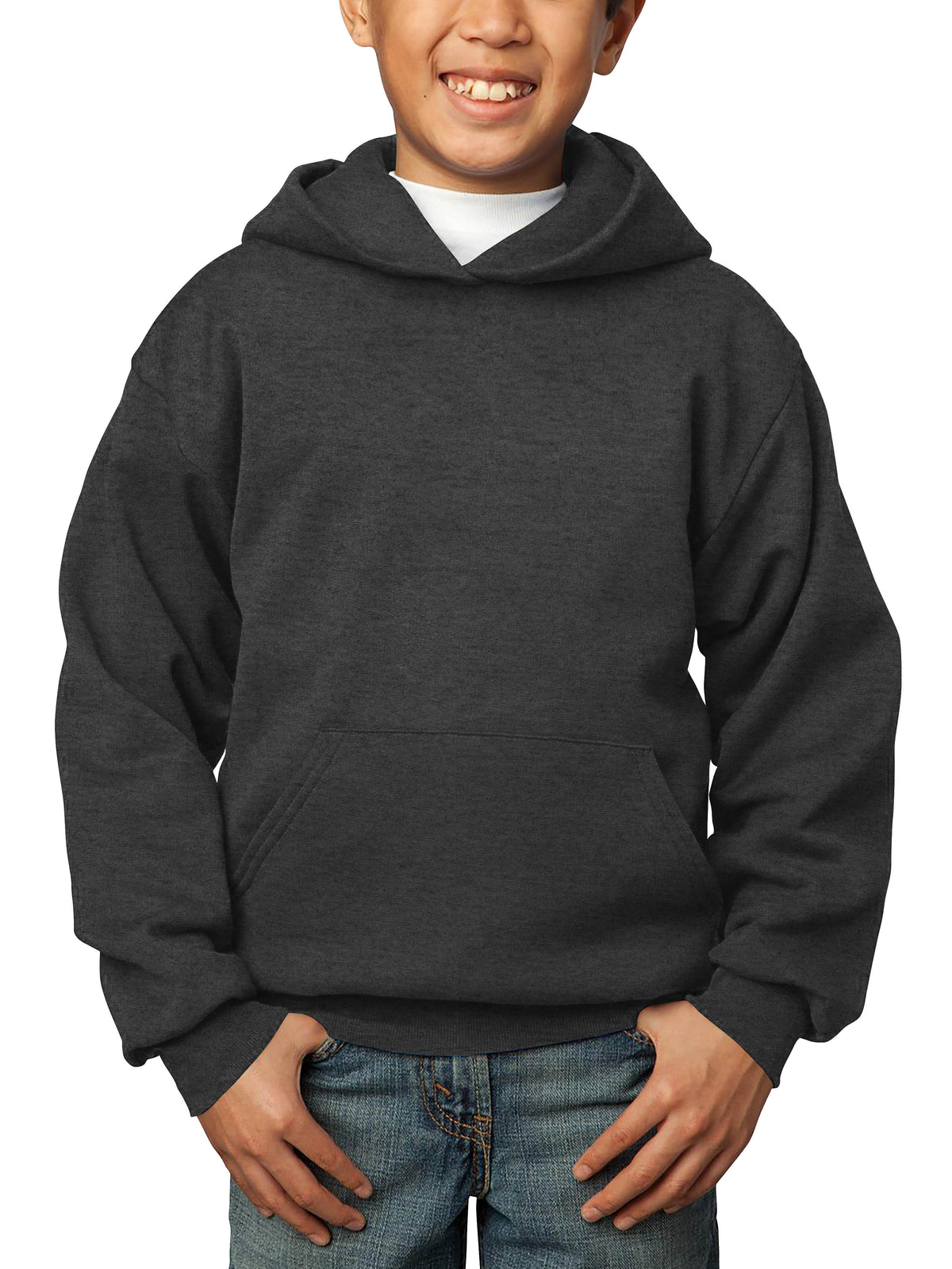 Kids’ Premium Pullover Hoodie in Charcoal - Hat and Beyond hoodie
