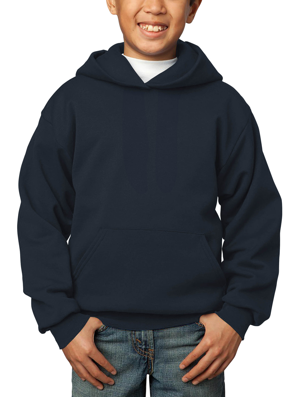 Kids’ Premium Pullover Hoodie in Navy - Hat and Beyond hoodie