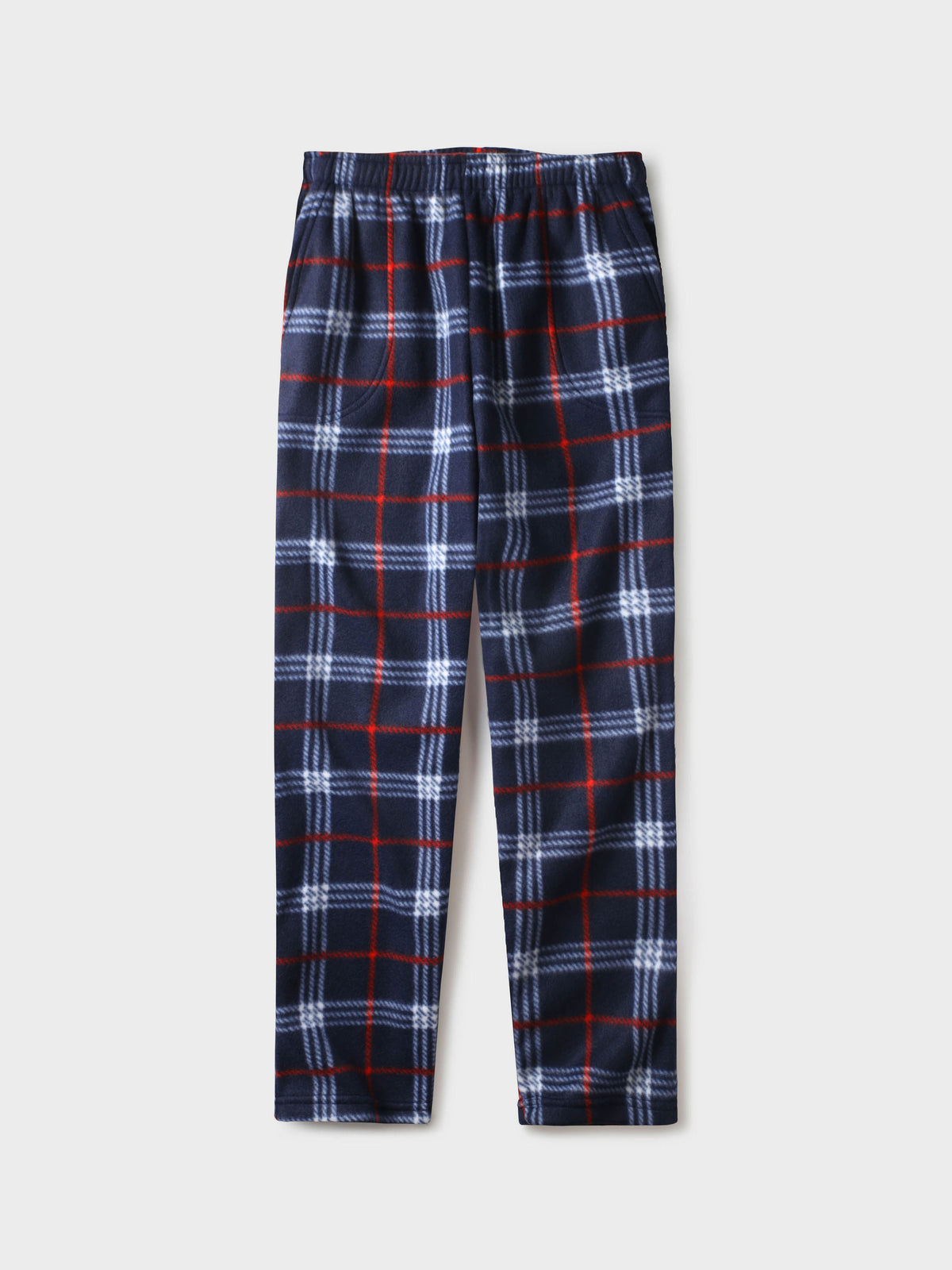 Men's Navy Plaid Fleece Pajama Pants Burberry Navy/Red – Wholesale Blank Plaid Pajama Pants | Hat and Beyond