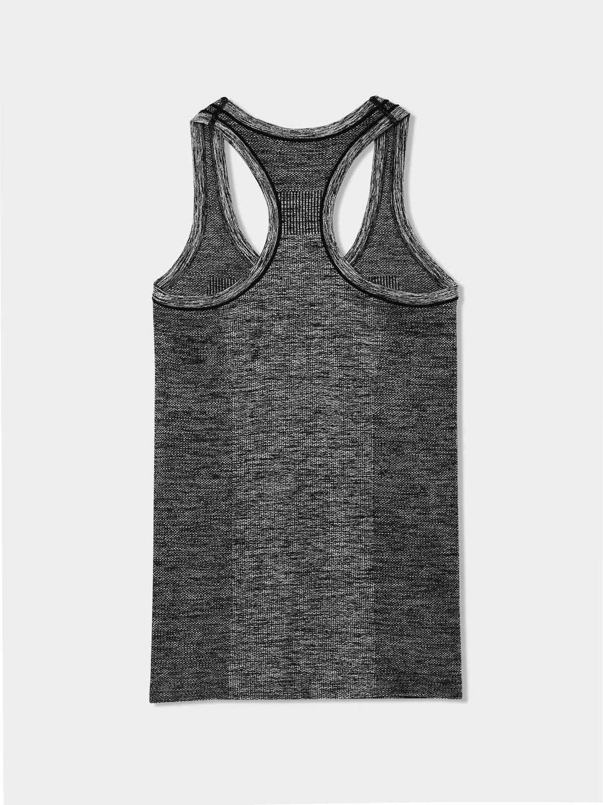 Women's Active Racerback Tank Heather Black – Wholesale Blank Athletic Tank | Hat and Beyond