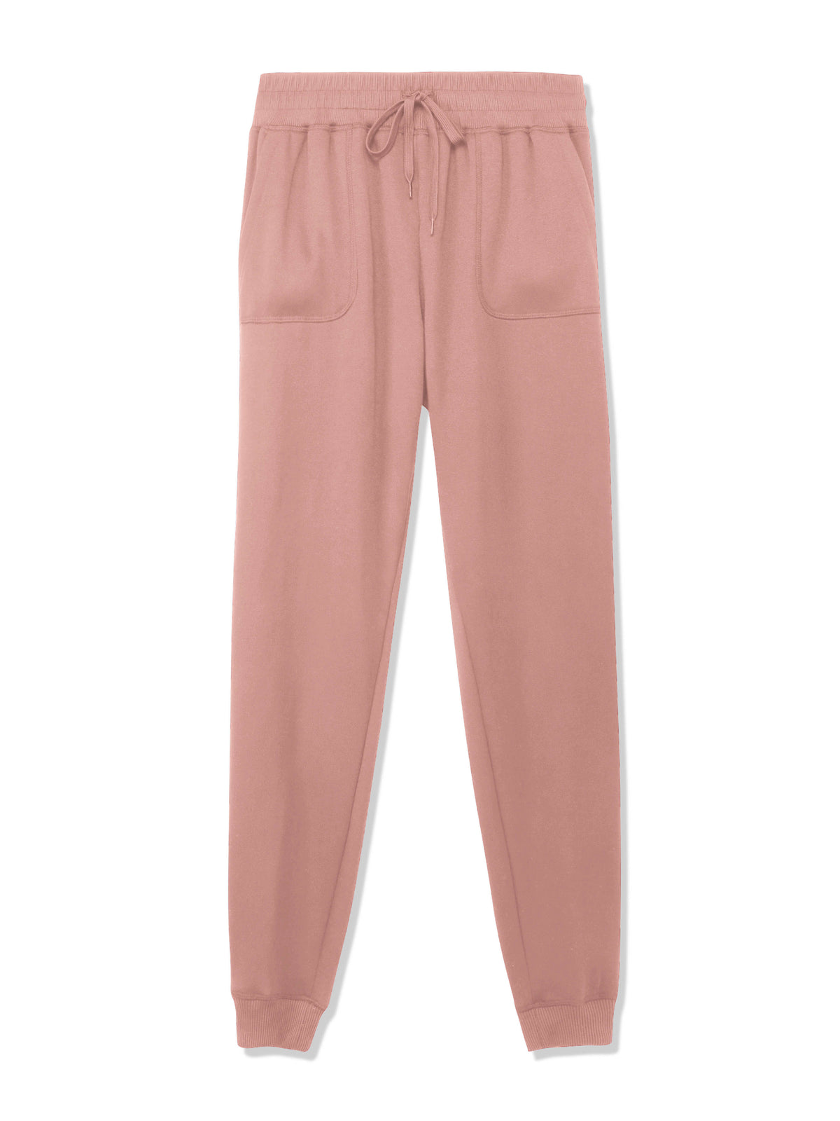 Women’s Fleece Sweatpants in Dusty Rose 1 - Hat and Beyond fleece joggers