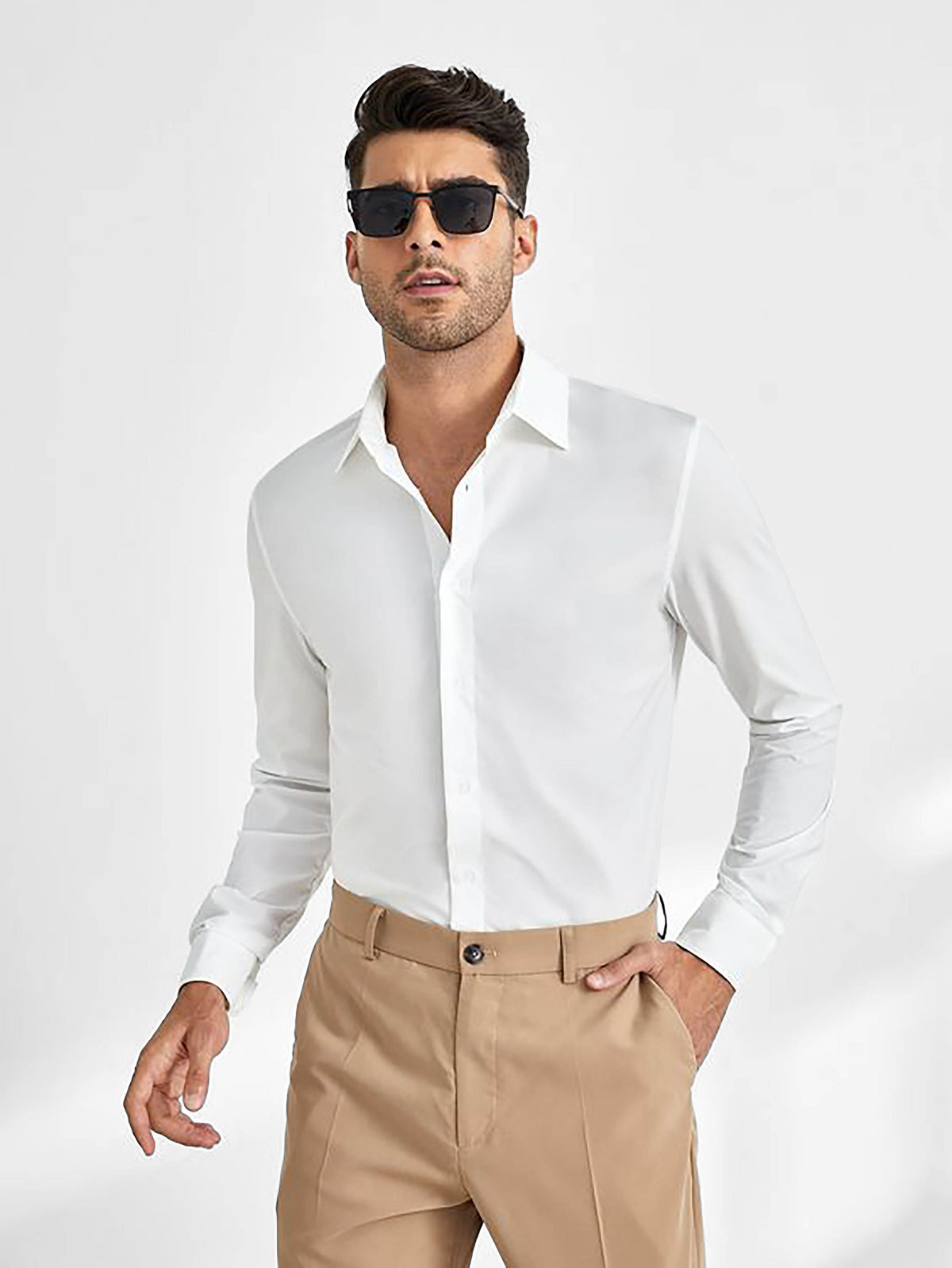 Men's Classic Long Sleeve Dress Shirt – Wholesale Blank Dress Shirt | Hat and Beyond