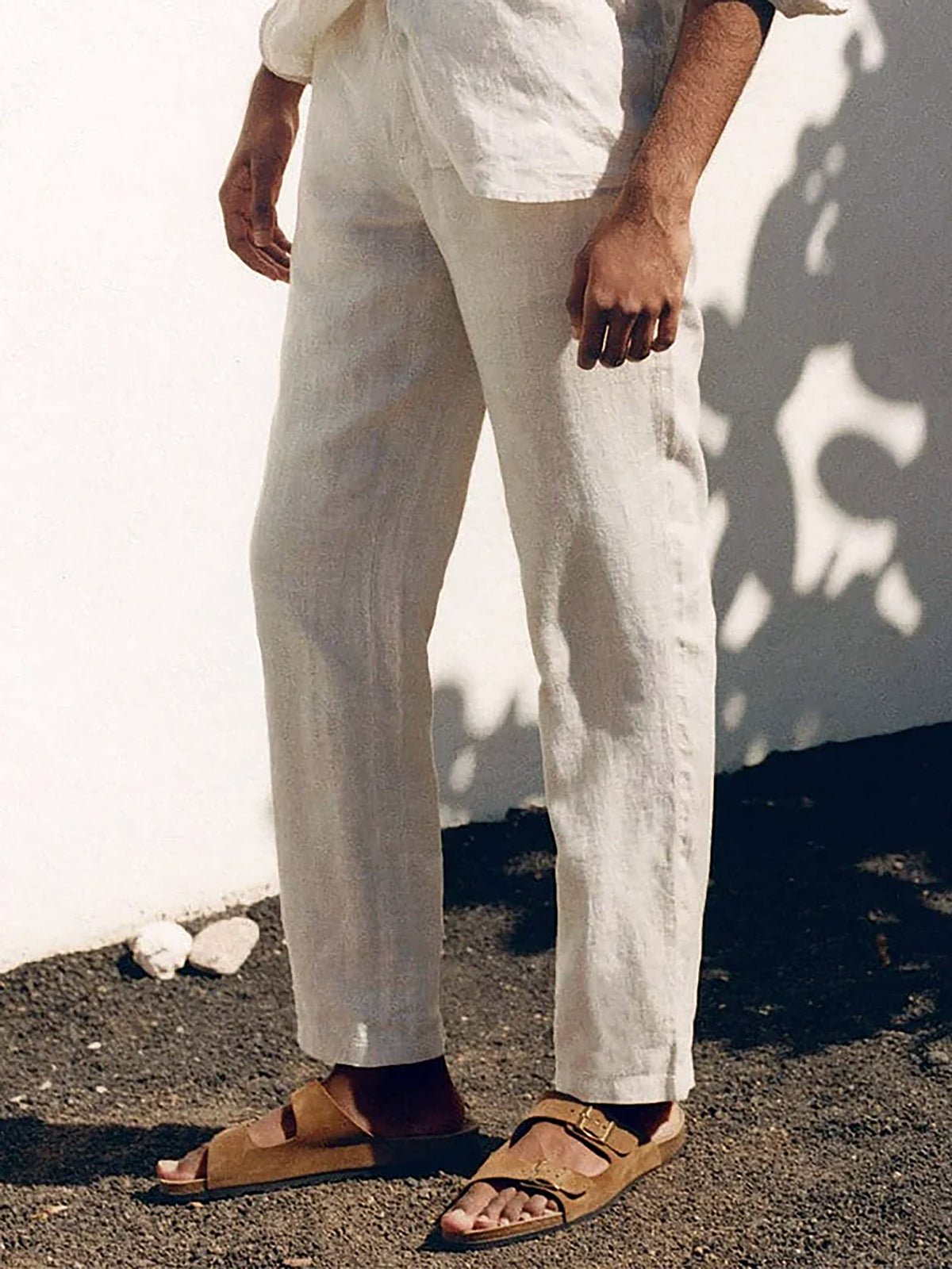 Men's Linen Pants Khaki – Wholesale Blank Linen Pants | Hat and Beyond