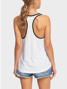 Womens Tri-Blend Racer Back Tank Top with Contrast Binding