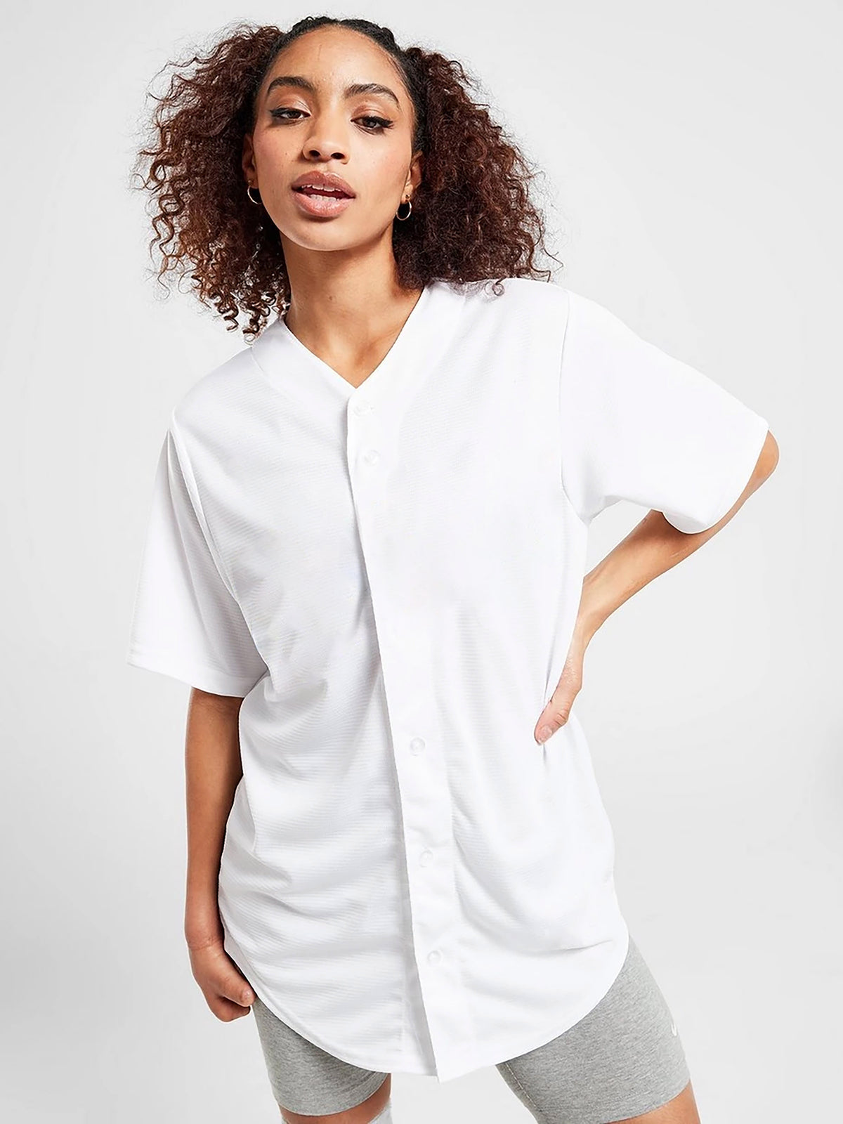 Women’s Baseball Striped Button Down Jersey in Women's Baseball Striped Button Down Jersey - Hat and Beyond - Hat and Beyond baseball jersey