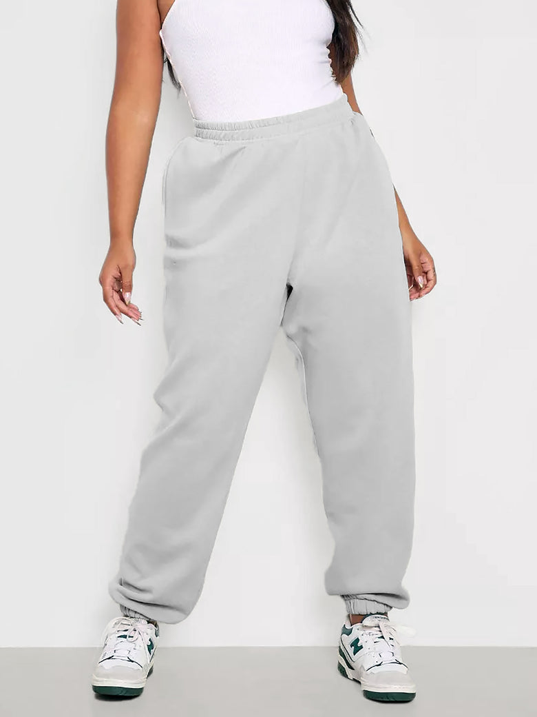 Women's Oversized Lounge Jogger Sweatpants Plus Size Black – Wholesale Blank Plus Size Sweatpants | Hat and Beyond