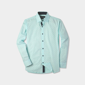 classic shirts_formal shirts_formal shirts for men_formal clothes for men_button down shirt_button down_mens long sleeve button down_Mint Dot