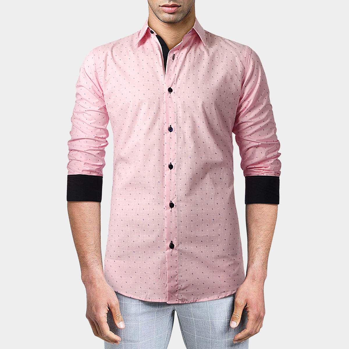 Men’s Long Sleeve Button Down Shirts in classic shirts_formal shirts_formal shirts for men_formal clothes for men_button down shirt_button down_mens long sleeve button down_Pink Do