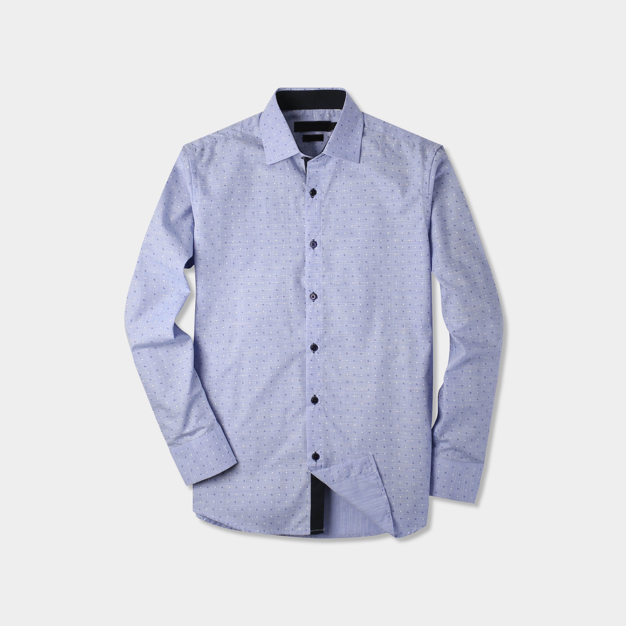 classic shirts_formal shirts_formal shirts for men_formal clothes for men_button down shirt_button down_mens long sleeve button down_Blue Dot