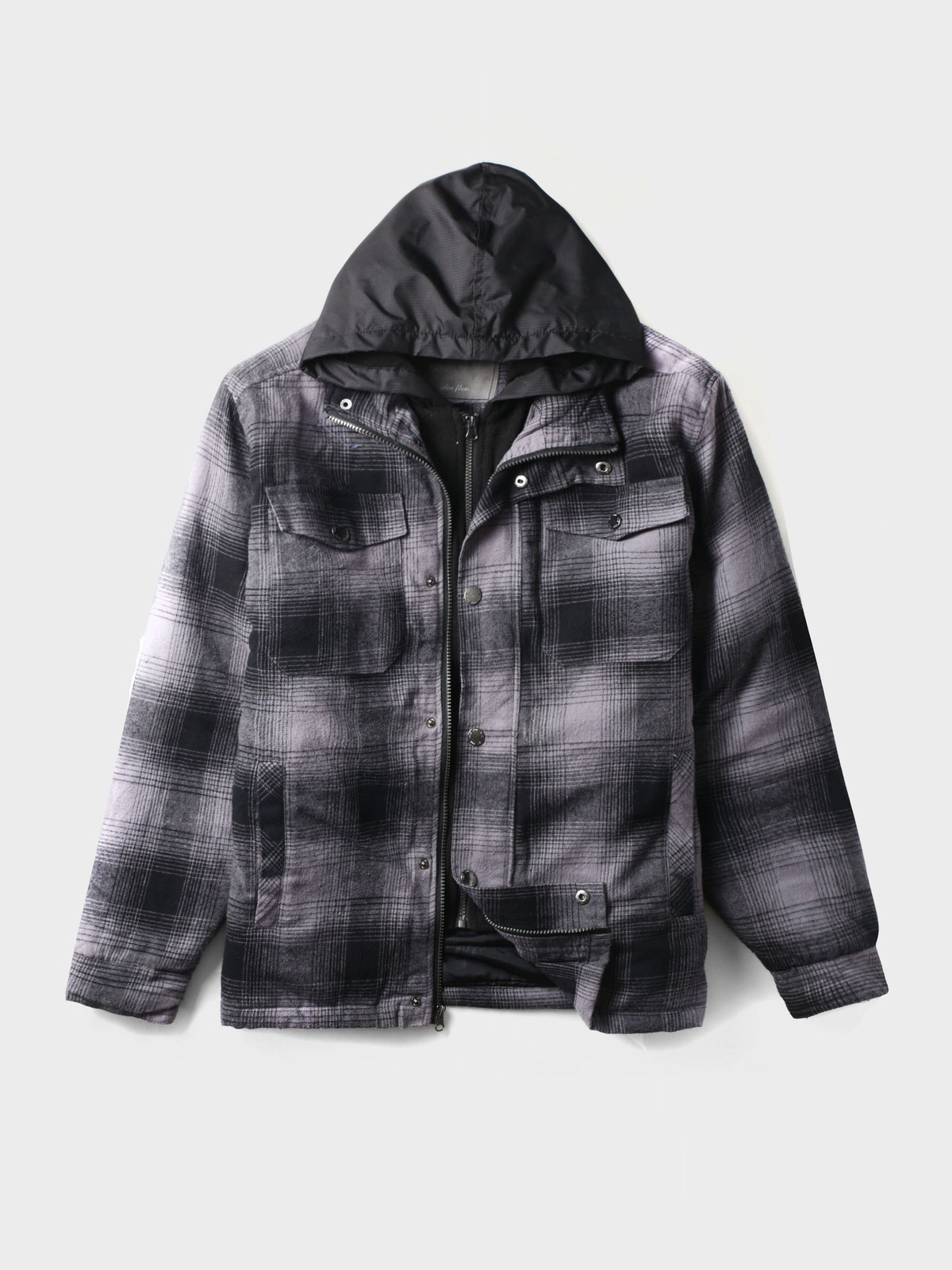 Men’s Flannel Hooded Jacket in Men's Flannel Hooded Jacket - Hat and Beyond - Hat and Beyond outerwear