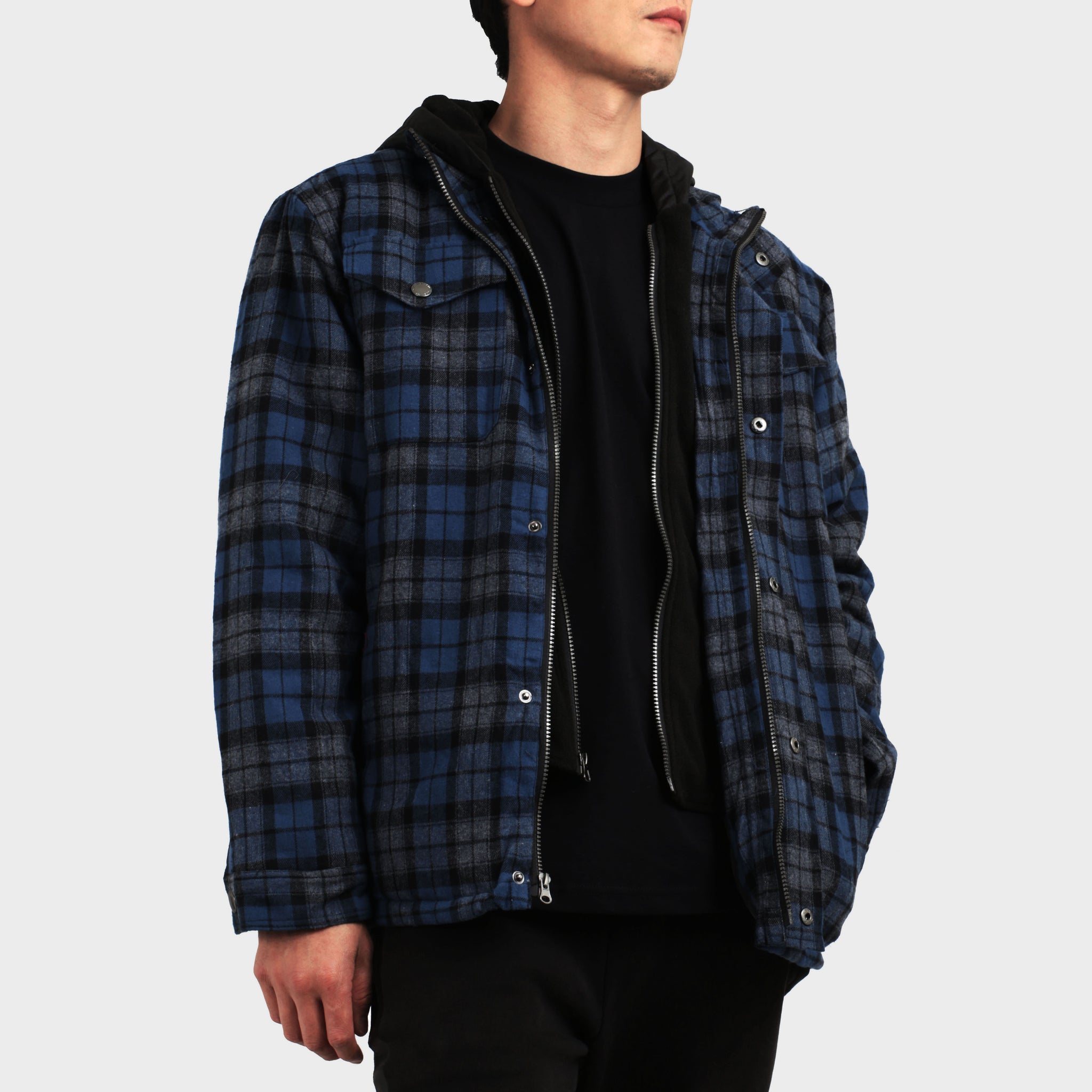 flannel jacket_flannel shirt jacket_sherpa lined flannel_flannel jacket with hood_mens flannel jacket_quilted flannel jacket_flannel lined jacket_Navy