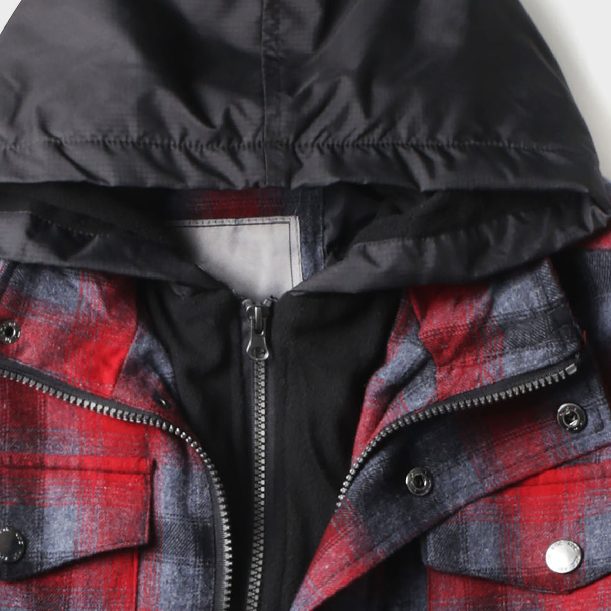 Men’s Flannel Hooded Jacket in flannel jacket_flannel shirt jacket_sherpa lined flannel_flannel jacket with hood_mens flannel jacket_quilted flannel jacket_flannel lined jacket_Red