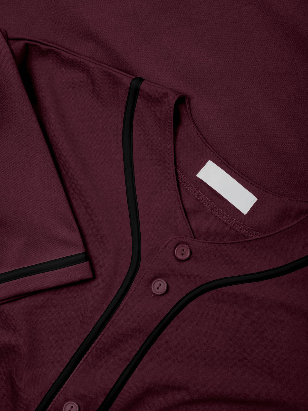 Men’s Team Sports Printable Blank Baseball Jersey Collar Button Up Shirts in Burgundy - Hat and Beyond baseball jersey