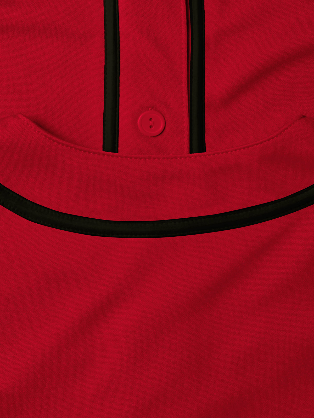 Men’s Team Sports Printable Blank Baseball Jersey Collar Button Up Shirts in Red - Hat and Beyond baseball jersey