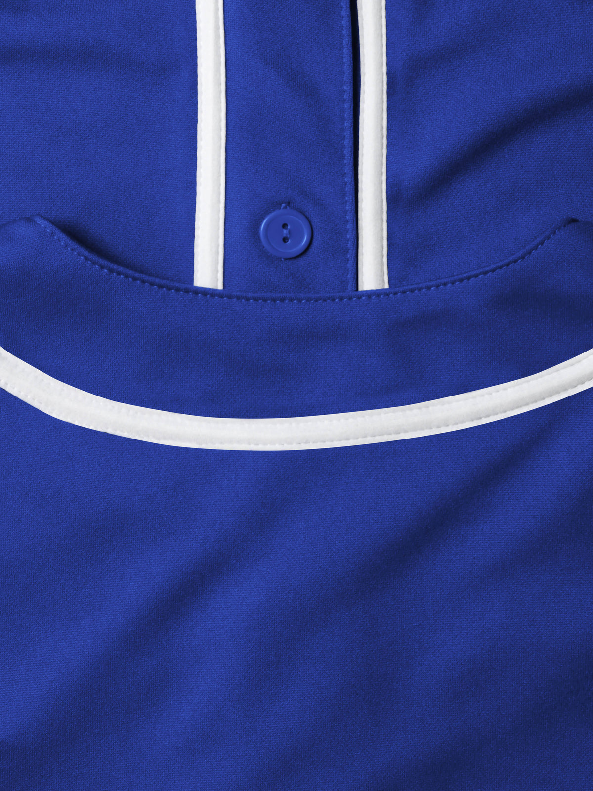 Men’s Team Sports Printable Blank Baseball Jersey Collar Button Up Shirts in Royal Blue - Hat and Beyond baseball jersey