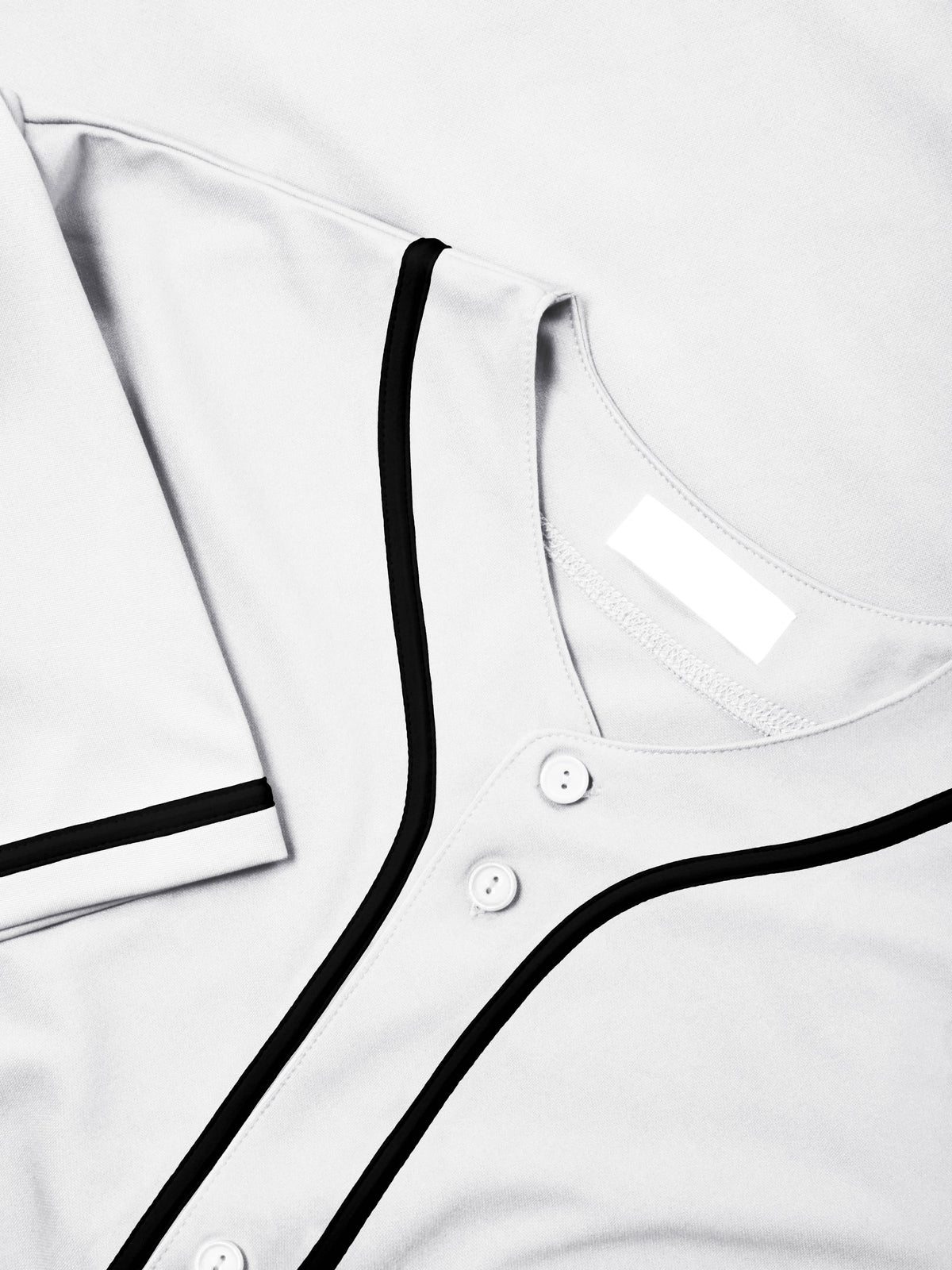 Men’s Team Sports Printable Blank Baseball Jersey Collar Button Up Shirts in White - Hat and Beyond baseball jersey
