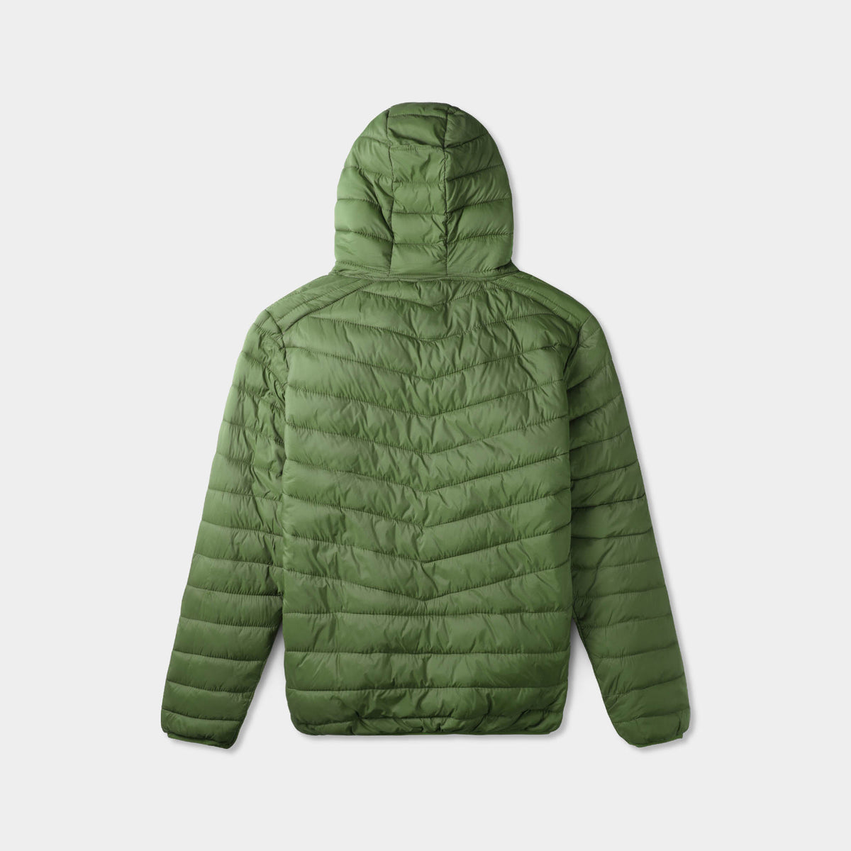 Men’s Ultra Light Hooded Puffer Jacket in puffer jacket_mens puffer jacket_bubble jacket_mens down jacket_padded jacket_hooded puffer jacket_best down jacket_Forest Green - Hat and