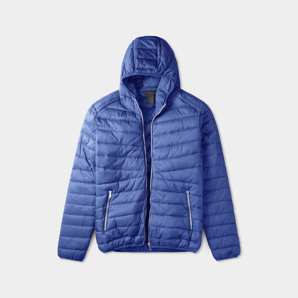 Men’s Ultra Light Hooded Puffer Jacket in puffer jacket_mens puffer jacket_bubble jacket_mens down jacket_padded jacket_hooded puffer jacket_best down jacket_Royal Blue - Hat and B